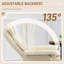Fauteuil inclinable pivotant avec repose-pieds HOMcom