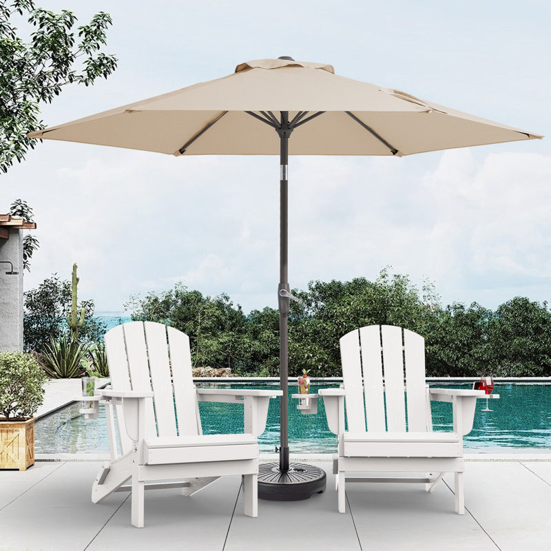 Parasol de marché inclinable 90 'Amaral, Beige