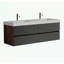 Meuble-lavabo avec deux lavabos et quatre tiroirs