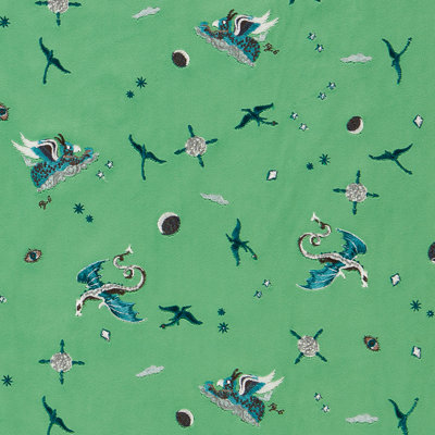 Draco Cosmos - Green Embroidery
