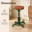 Tabouret pivotant en bois massif Jaitun-657797733