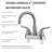 Voyage 4-Inch Center-Set Bathroom Sink Faucet - Dual Handle, ABS Construction With Pop-Up Drain-114364641
