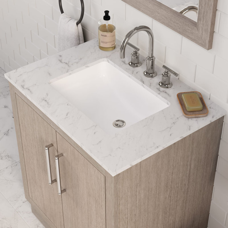Ensemble de meuble-lavabo simple 30 po Kamila, Chrome