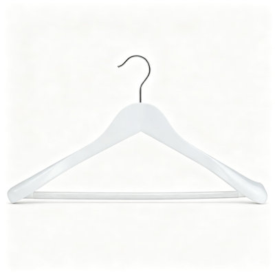 Cintres en bois massif de qualité supérieure avec conception à larges épaules, barre antidérapante pour pantalons et crochet pivotant à 360 ° pour les costumes, les robes et les vêtements lourds - paquet de 6