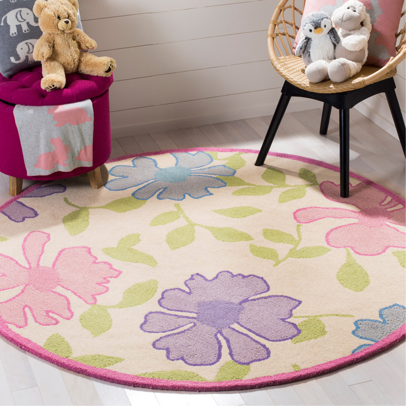 Claro Hand Tufted 80% Wool And 20% Cotton Rug, Round 4'