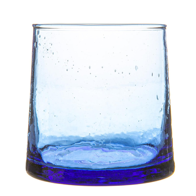 Merzouga Recycled Glass Tealight Candle Holder - By Nicola Spring, Blue