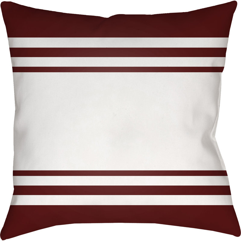 Coussin intérieur / extérieur , H 18 po x l 18" x P 4 po, Vin rouge