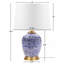 Lampe de table bleue en céramique