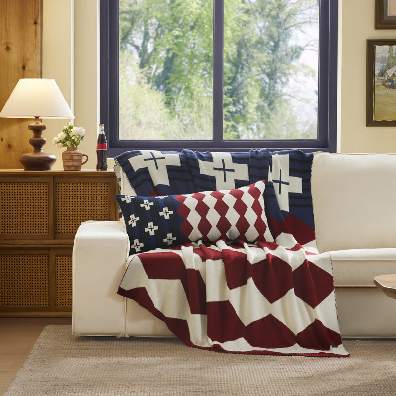 BRAVE STAR COTTON KNIT THROW 50X70 MULTI