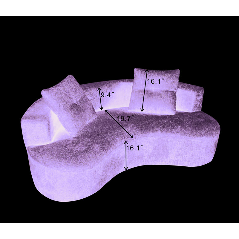 Canapé 79,5 po à 3 places avec 2 coussins, sans os, convient aux petits espaces et aux chambres à coucher, dans une boîte, souple et confortable, idéal pour les lofts, sièges