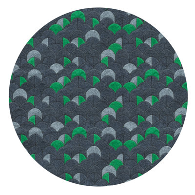 Cove Geometric Area Rug in Green