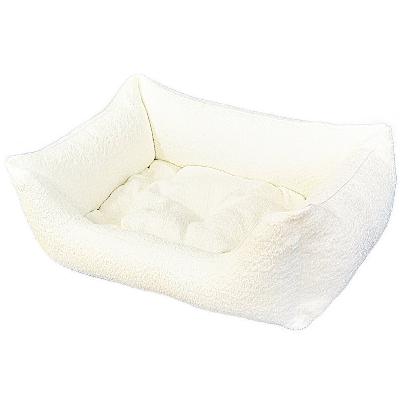 Orthopedic Polyester Pet Bed, Extra large (100cm W x 80cm D x 35cm H), Cream