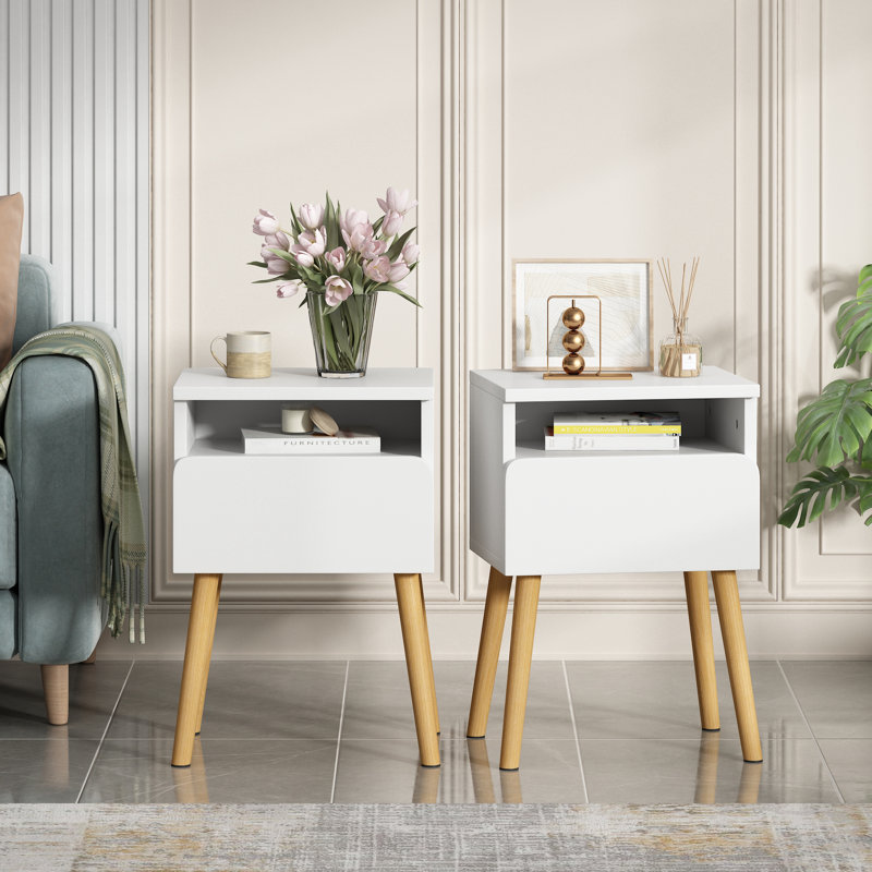 Brigina 1 - Drawer Nightstand, White