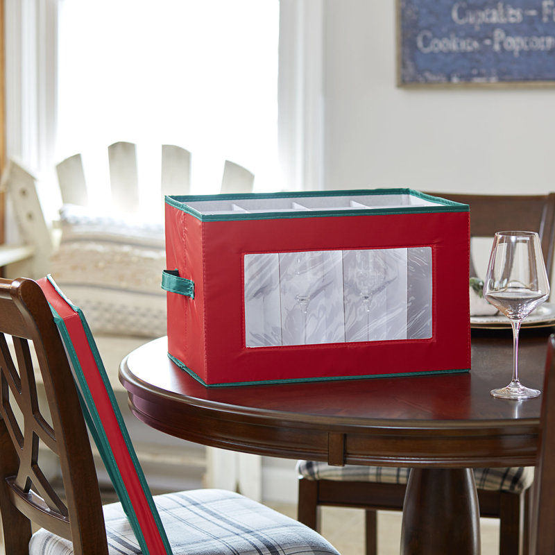 Farris Red Stemware Storage Chest