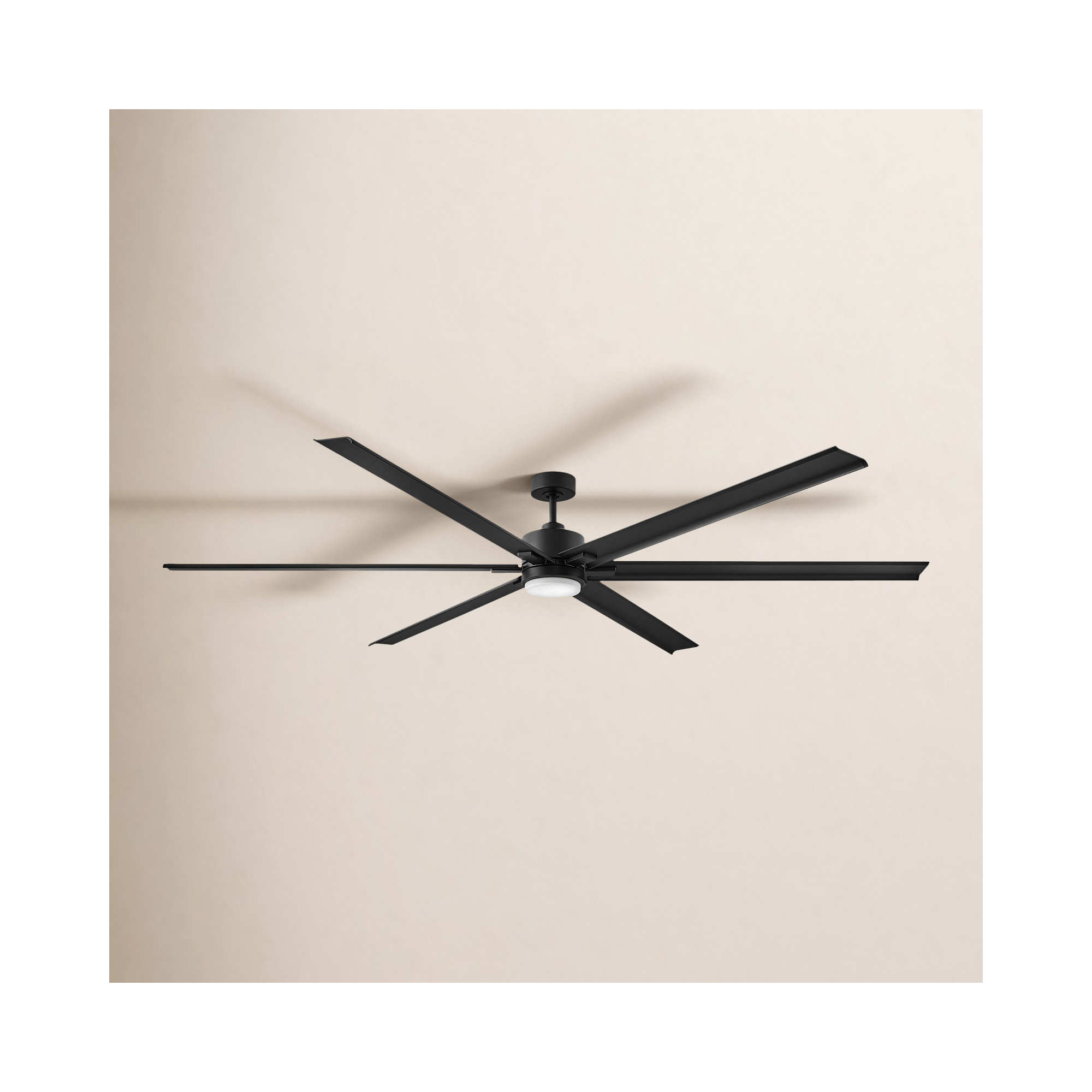 82" Collette 6 - Blade LED Standard Ceiling Fan with Wall Control and Light Kit Included, 99" Wide, Matte Black