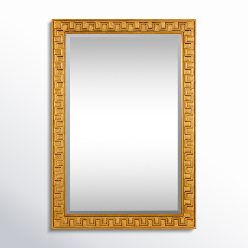 Greek Key Wall Mirror by Erin Gates, Gold