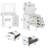 White Color Adjustable Dressing Table