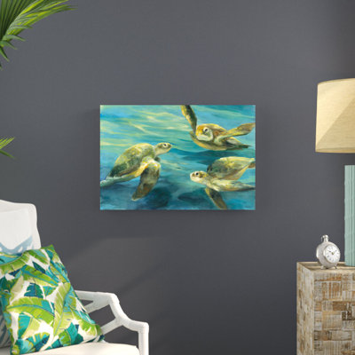 " Sea Turtles " Mixed Media Painting