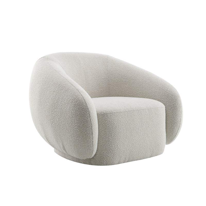 Isabel Chair W/Swivel, Accent chair, Living room chair,  No assembly Required, Sarvar Beige Boucle