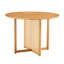 Table ronde en bois massif de style chinois rétro, table en imitation de rotin simple et moderne pour la salle à manger, le salon et le bureau
