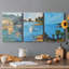 Tiges tropicales II - ensemble de 3 peintures sur toile tendue-536107764