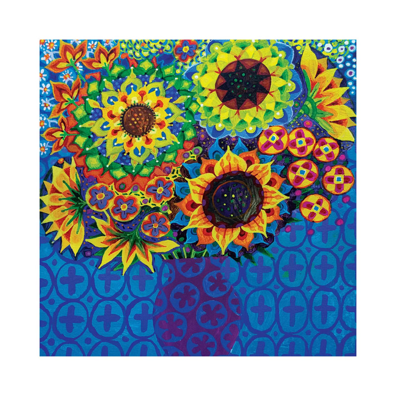 Sunflowers I 1 Piece Painting on Canvas, 30.48cm H x 30.48cm W x 1.9cm D, Wrapped Canvas