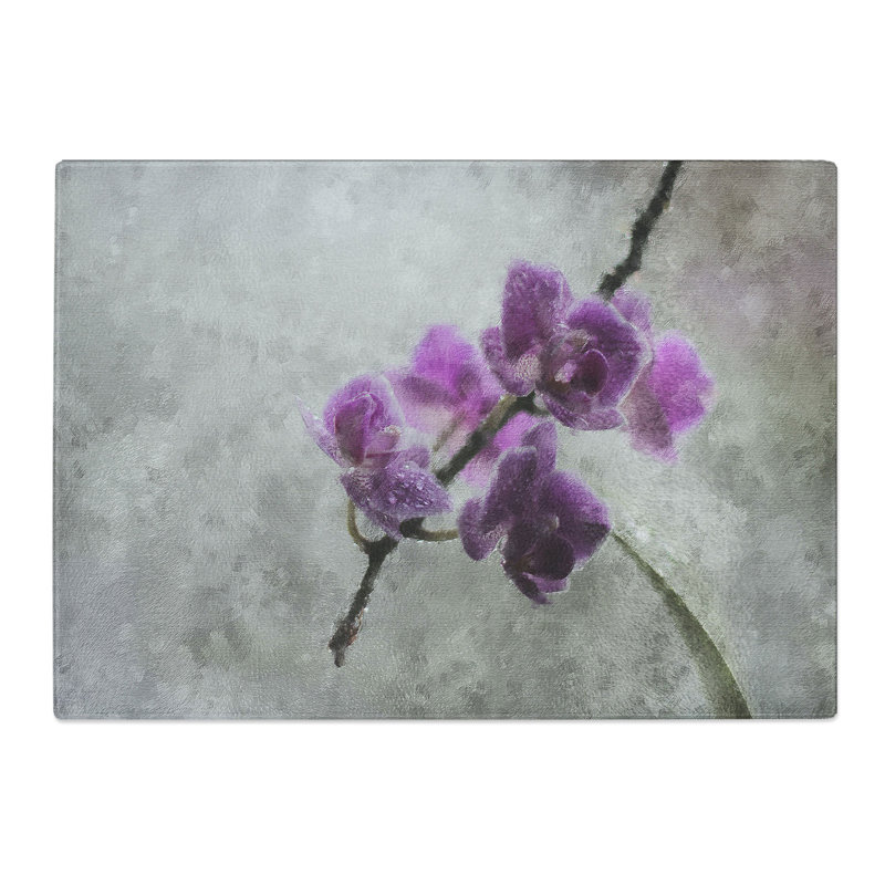 Orchid Flowers Vol.3 Painting Chopping Board, 0.4cm H x 20cm W x 28.5cm L