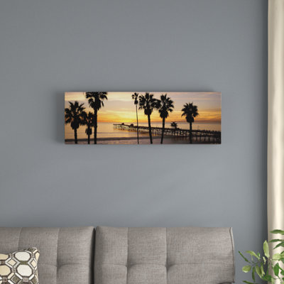 " Silhouette Of A Pier, San Clemente Pier, Los Angeles County, California, USA #3 " by Panoramic Images