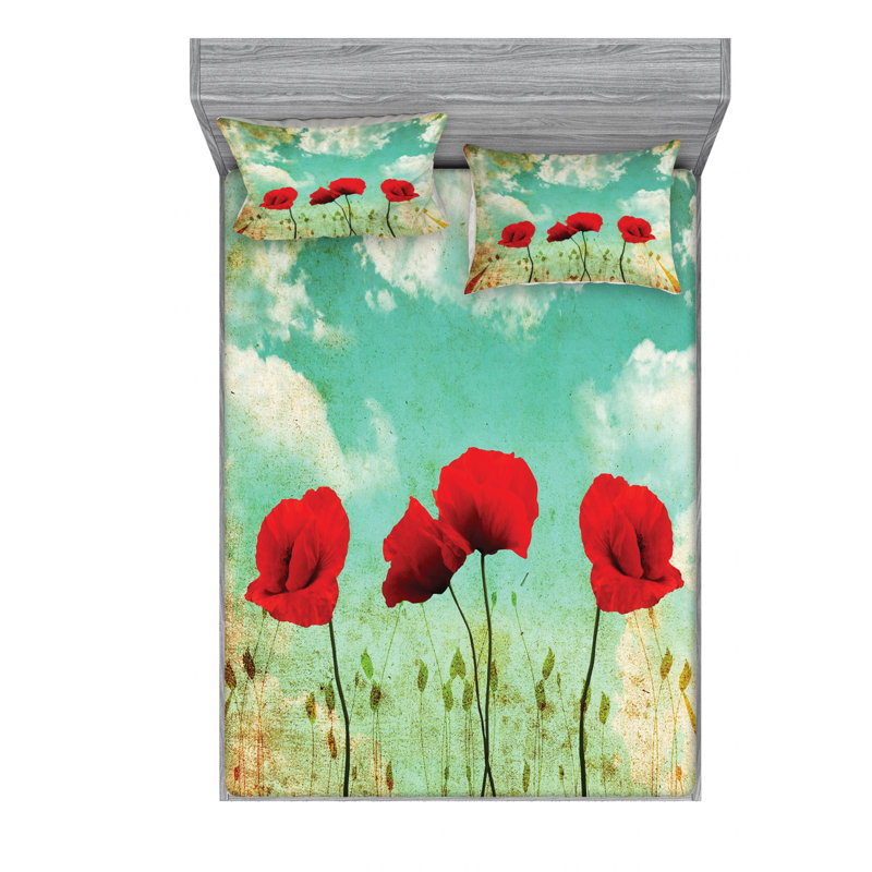 Microfiber Sheet Set, Full Sheet Set with Fitted Sheet