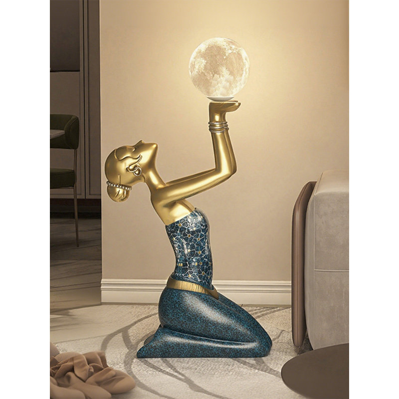 Light Luxury Style Resin and PVC Art Floor Lamp