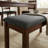 Rosco Dining Bench in Charcoal Fabric, Walnut Finish 40"