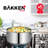 Stainless Steel Stockpot with Lid, 2 Quart, 18/8 Durable Steel, Even Heating Base, Riveted Handles, Oven & Stove Safe