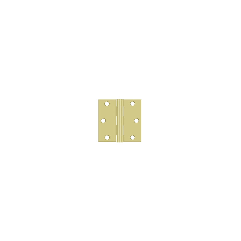 Steel Hinge, Polished Brass