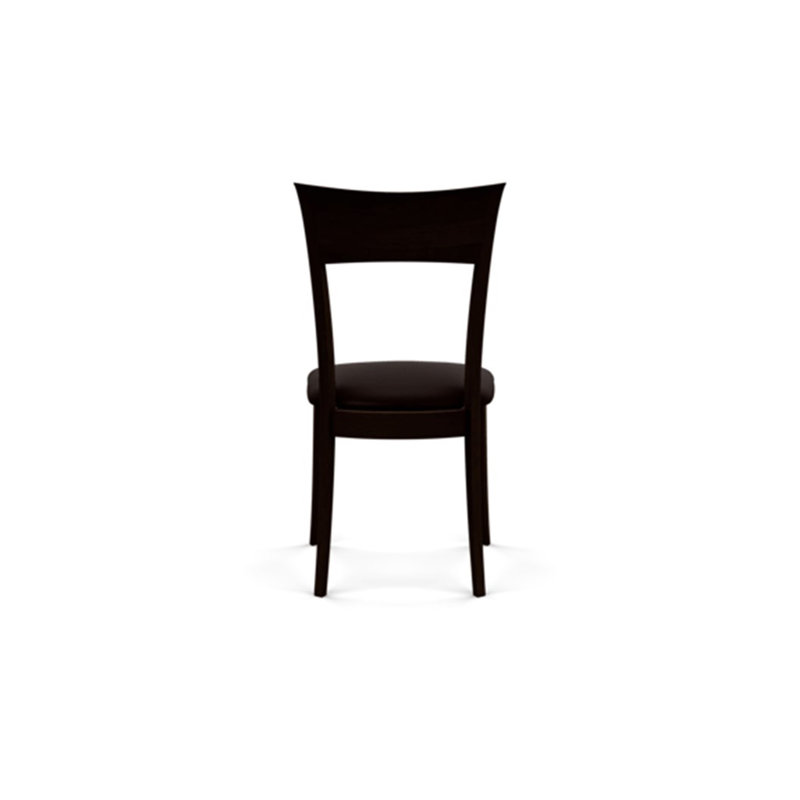 Ingrid Upholstered Dining Chair, Smoke Cherry, Ebony Leather