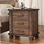 Table de chevet rustique en bois massif récupéré à trois tiroirs Rustic (ancien sku: WF531408AAD)