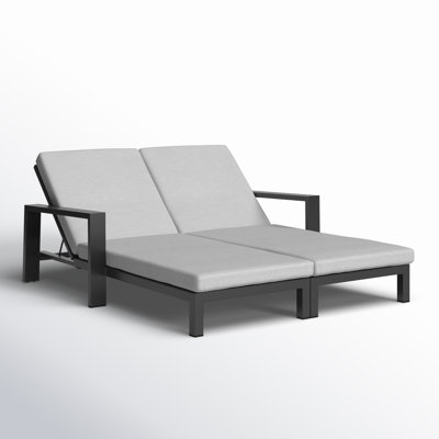 Hoyt 63" Patio Double Chaise Lounge