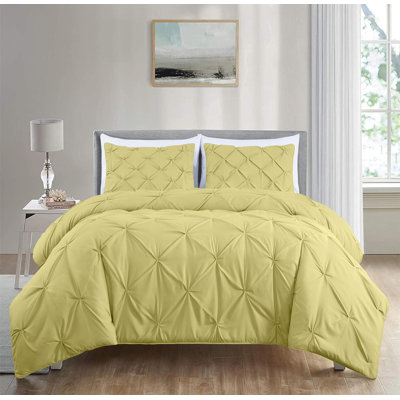 Berlin Pintuck Microfiber 3-Piece Comforter Set
