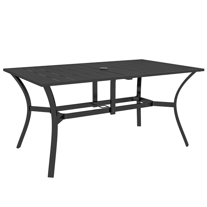 Table de salle à manger rectangulaire pour 6 personnes Outsunny