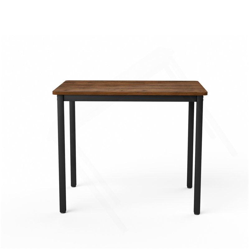 Dining Table Set, Bar Table With 2 Dining Benches, Kitchen Table Counter With Chairs, Industrial For Kitchen Breakfast Table, Living Room, Party Room, Walnut ,35.4″L X23.6″W X 29.7″H