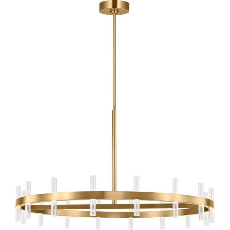 Silas Chandelier, Burnished Brass, 6.2" H x 36" W  x 36" D, 32