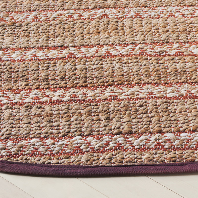 Tapis en jute et coton Iffath, Rond 7 pi