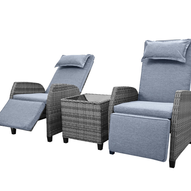 Two Furniture With Adjustable Options And Coffee Table - For An Enjoyable Balcony Experience Outdoor Features Made Of Galvanized Steel