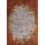 Rapture Abstract Area Rug in Beige