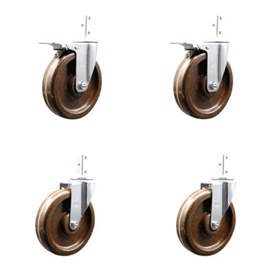 4 Piece High Temp Phenolic Caster Set