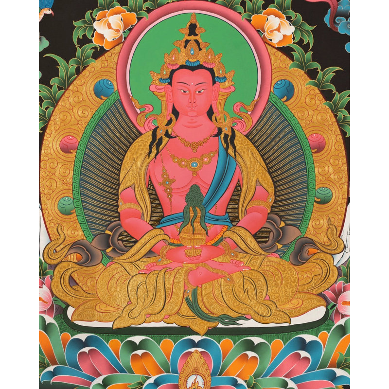 Dhyan Mudra Aprarmita / Amitayus Thangka (Brocadeless Thangka)