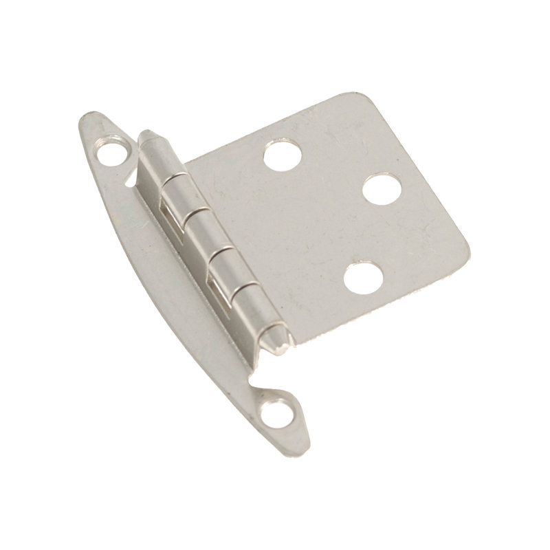Charnière de porte d'armoire (ensemble de 2) à charnière variable pour montage en surface   , Nickel satiné, 2