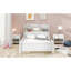 White Twin Platform Bed With Led , Storage Headboard And Secure Guardrails Size Guardrail In - Offer A Convenient Bedroom Setup