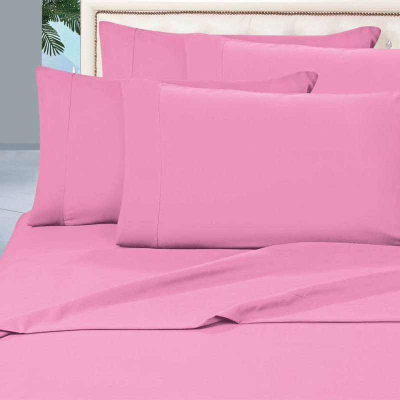 Elegant Comfort Luxurious 1500 Premium Hotel Quality Microfiber Three Line Embroidered Softest Bed Sheet Set, Wrinkle and Fade Resistant