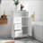 Cabinets with 3 Drawers &amp; 1 Door Standing Storage for Bathroom, Modern Off-White | MDF | Modern