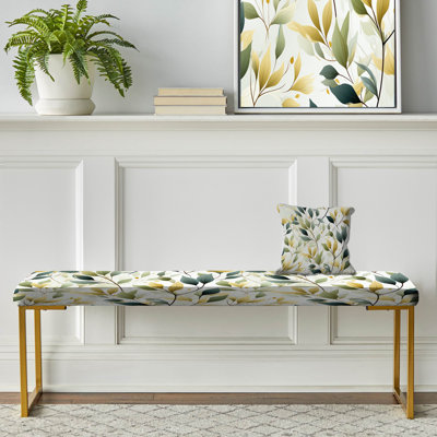 Banc rembourré or
